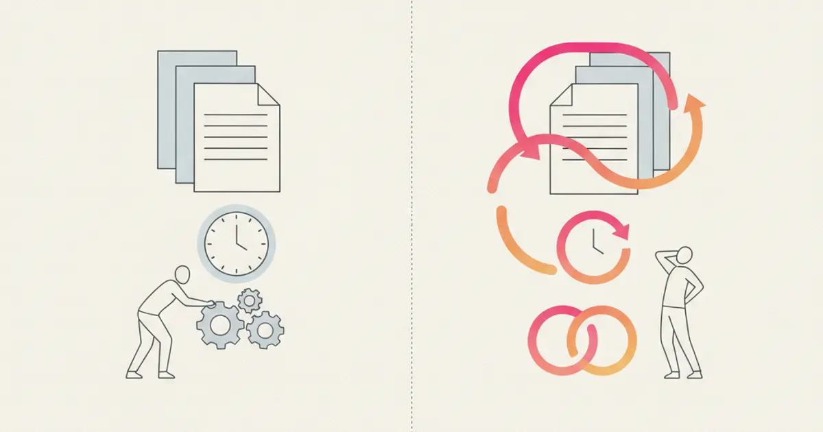 Workflow automatico con nodi collegati che rappresentano trigger e azioni