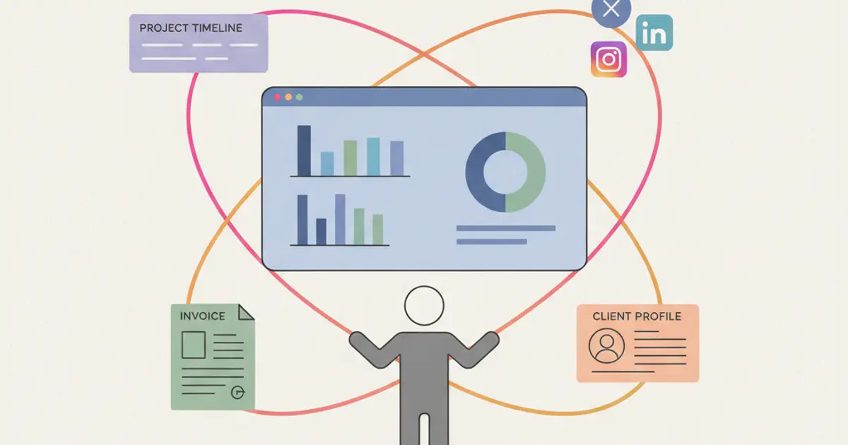 Dashboard CRM per agenzia di marketing con progetti e pipeline