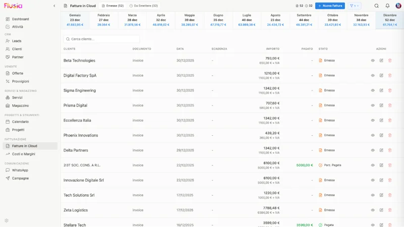 Screenshot integrazione Fatture in Cloud